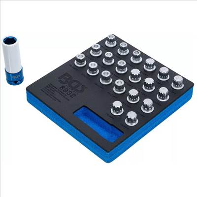 BGS Szerszámtálca 1/6: BMW kerékőr leszedő készlet, 21db - BGS-8932