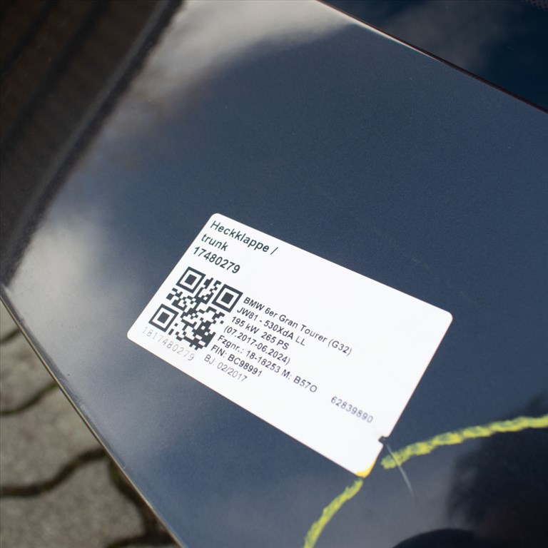 BMW 6er G32 GT Csomagtérajtó 4. kép