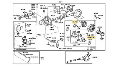 41039-34060 Toyota Land Cruiser Első-Hátsó Difi Bolygókerék Napkerék Szett 1990-