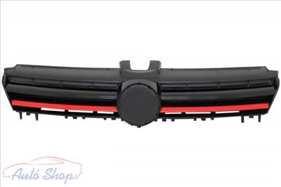 VW Golf 7 VII (2012-2017) GTI R-Line Design Hűtőrács Piros Betéttel