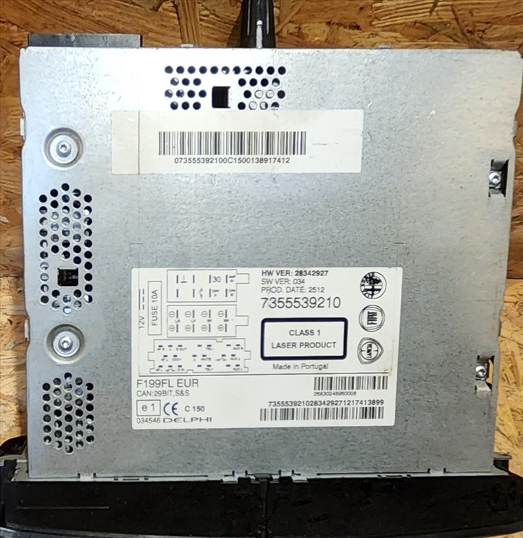 171993 Fiat Punto Evo, My Punto, Nouva Punto Cd-s Rádió Delphi, kód nincs hozzá!!!! 735553921 3. kép