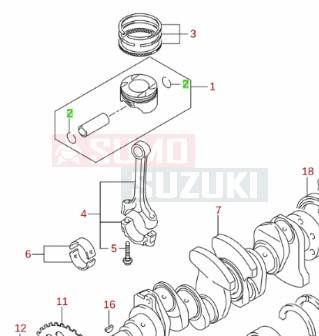 Suzuki Ignis Swift zéger dugattyú csapszeg 09381-17005