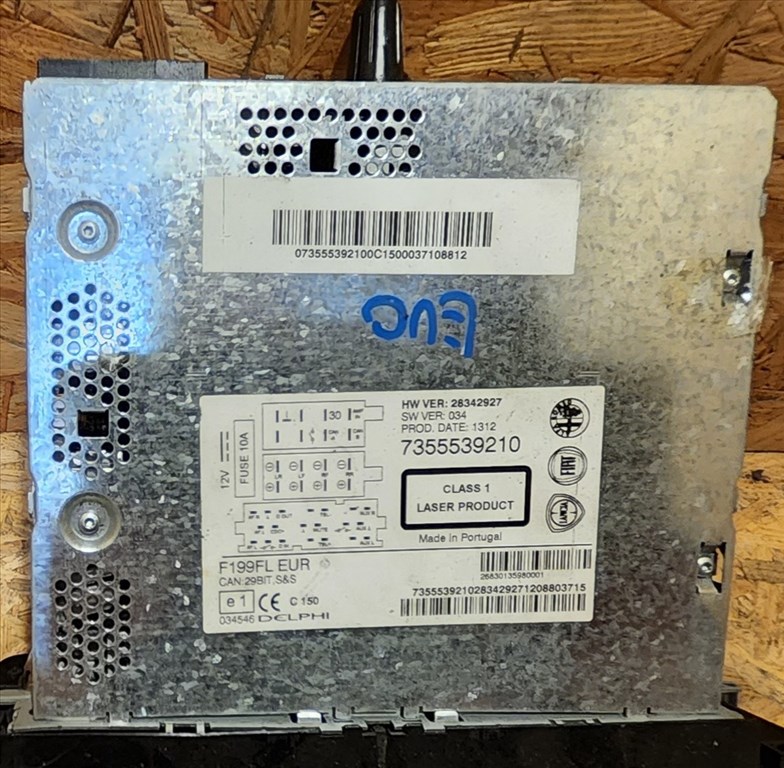 171991 Fiat Punto Evo, My Punto, Nouva Punto Cd-s Rádió Delphi, kód nincs hozzá!!!! 735553921 2. kép