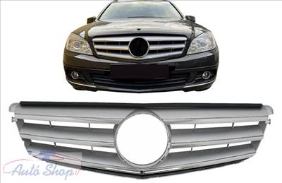 Mercedes C-osztály W204 S204 Limousine kombi (2007-2014) Sport Hűtőrács Silver Design Minőségi termék