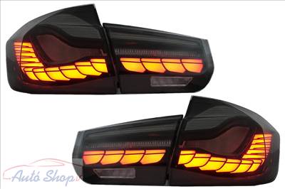 BMW F30 Pre LCI és LCI (2011-2019) F35 F80 OLED Füst / Red , dinamikus szekvenciális kanyarodó lámpával . M4 Desing