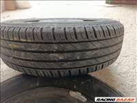Suzuki Swift 4x100 lyukosztású 15" használt lemezfelni, 175/65 használt Kleber Dynaxer nyári gumi