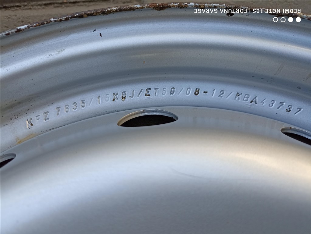 4x100 15" Renault / Dacia használt lemezfelni garnitúra (619) 7. kép