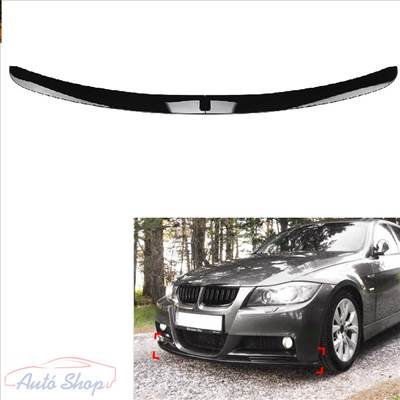 BMW E90 Limuzin , E91 Touring M-Tech Fényes fekete első lökhárító spoiler , lipe.