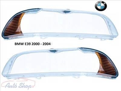 BMW E39 ELSŐ LÁMPA BÚRA SZETT SÁRGA INDEXES 2000-2003 , lámpabúra fényszóró búra Minőségi termék