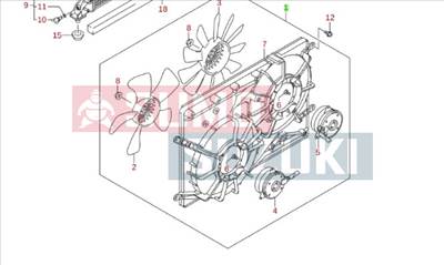 Suzuki Vitara, S-cross 1,0 1,4 Ventillátor készlet (lapát+motor+keret) Sérült 17100-60R00