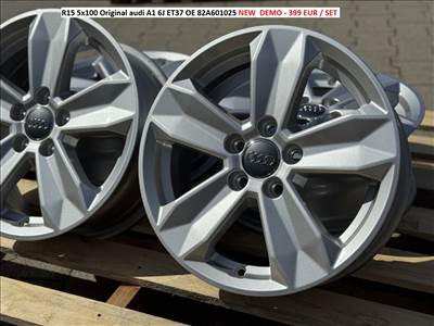 R15 5x100 Original audi A1 6J ET37 OE 82A601025 gyári alufelnik felnik felni alufelni