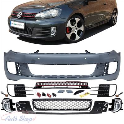Volkswagen Golf VI 6 MK6 GTI Look Első Lökhárító és Hűtőrács szett Évj.: 2008 - 2013