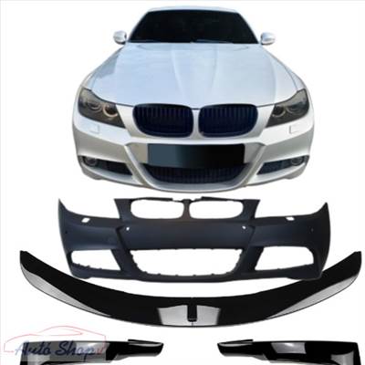 BMW E90,E91 M-es M-Packet LÁMPA MOSÓS , PDC-S LCI ELSŐ LÖKHÁRÍTÓ FÉNYES FEKETE KOPTATÓ , LIPPE SZETT 2008-2011 .