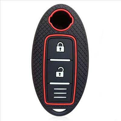 Nissan kulcs szilikon tok 3 gombos - Fekete