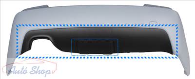BMW E60 E61 Diffúzor alkalmas M-es lökhárítóhoz vonóhoroggal szerelt alkalmas BMW 2003-2010, Limo / Touring 