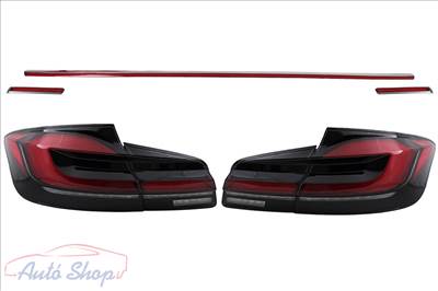 BMW F10 Piros fekete LED BAR Hátsó lámpa szett dinamikus szekvenciális kanyarodófény-frissítéssel LCI G30-ra 2010-2017