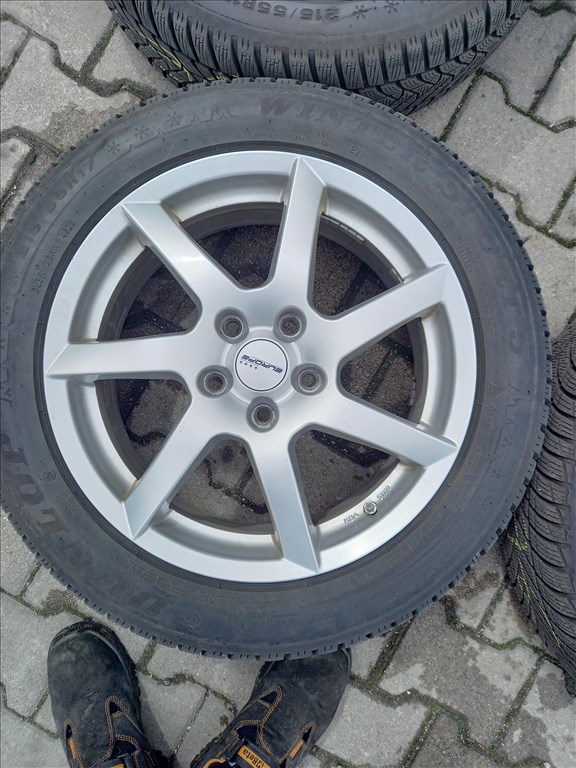 Hyundai Kona 5x114.3-as 7x17" újszerű alufelni 215/55 újszerű Dunlop téli gumi+ szenzor sxx3 3. kép