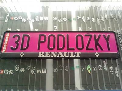 RENAULT 3D rendszámtábla tartó , Rendszámtábla keret , Rendszámtáblatartó