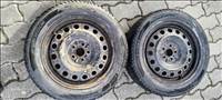 16" használt lemezfelni, rajta 205/50 használt Hankook téli gumi