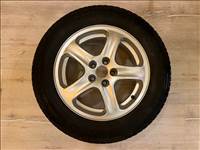 5x100 lyukosztású 15" használt RONAL alufelni, rajta 195/65 kopott Firestone nyári gumi gumi