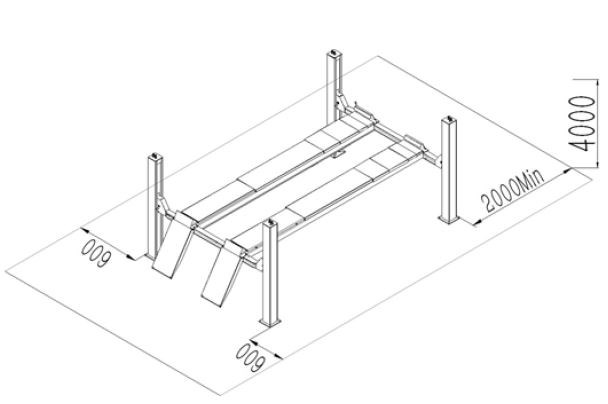 Négyoszlopos emelő 5,5 t 3. kép