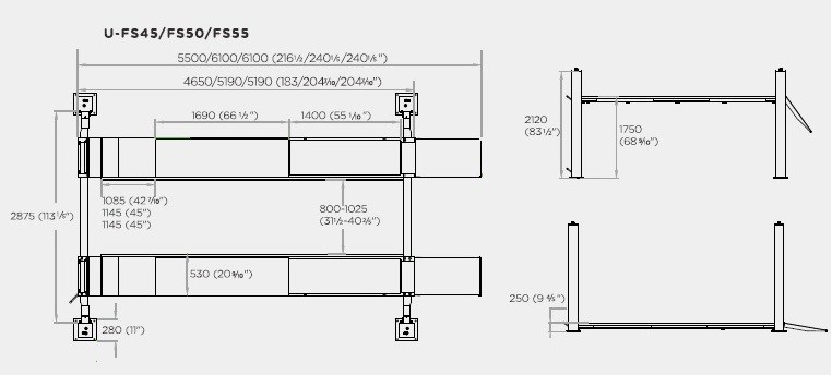 Négyoszlopos emelő 5,5 t 4. kép
