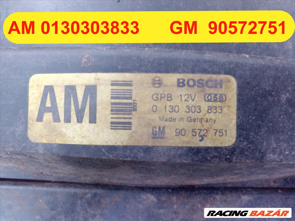 Opel Astra G, Opel Zafira A hűtőventilátor a vízhűtőhöz 0130303833 90572751 2. kép