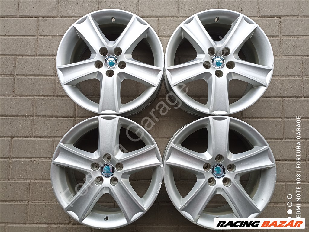 5x100 16" Skoda (6Y0) használt alufelni garnitúra 1. kép