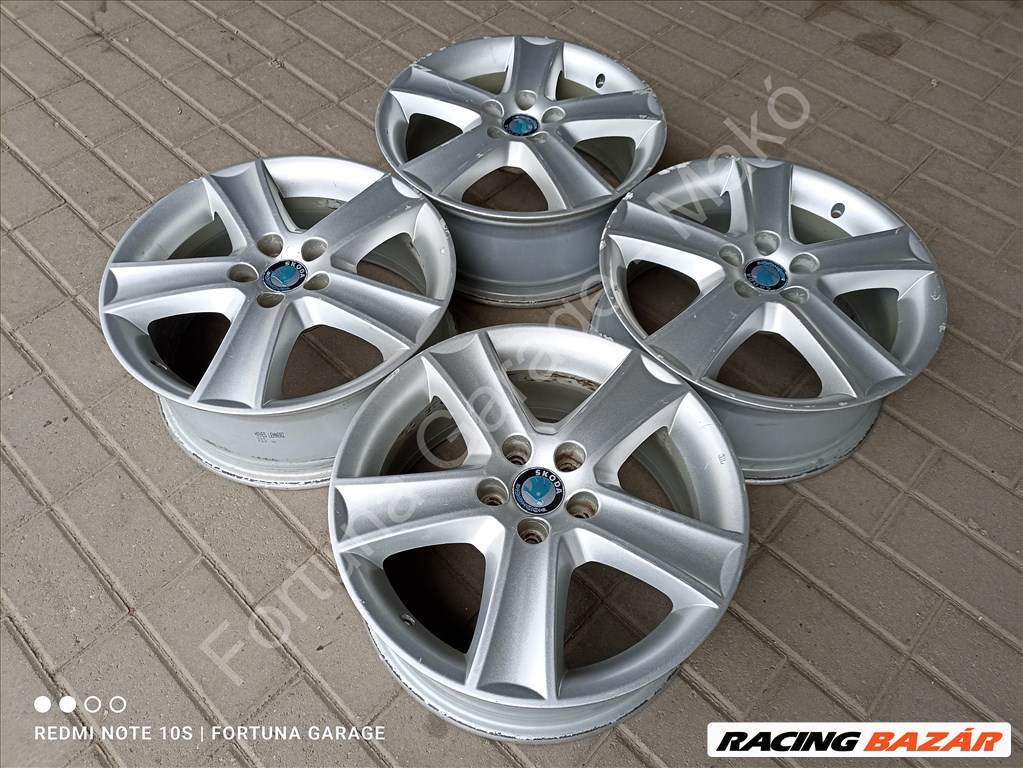 5x100 16" Skoda (6Y0) használt alufelni garnitúra 2. kép