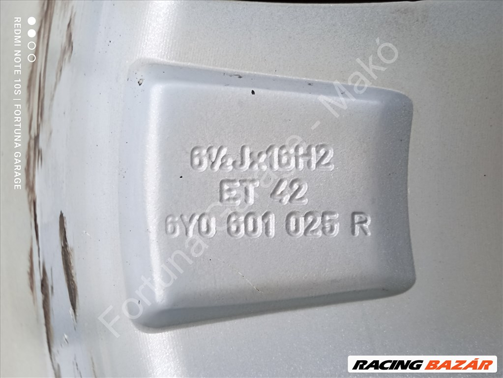 5x100 16" Skoda (6Y0) használt alufelni garnitúra 7. kép