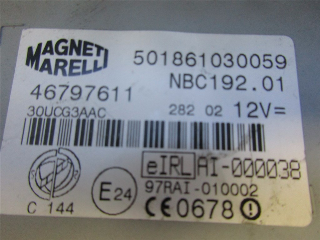 72065 Fiat Stilo 1,9 8v Jtd motorvezérlő szett 55185364, 0281010337 3. kép