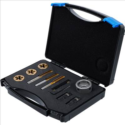 BGS Menetmetsző és menetfúró készlet kerékcsavarokhoz és kerékanyákhoz, 12db - BGS-71039