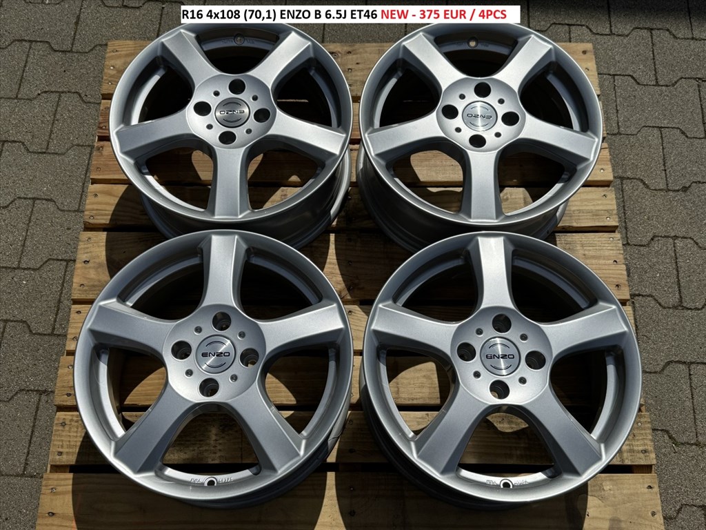 R16 4x108 (70,1) ENZO B 6.5J ET46 új alufelnik felnik alufelni felni 16" 16col 1. kép