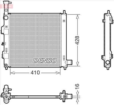 hűtő, motorhűtés DENSO DRM43014 for KIA