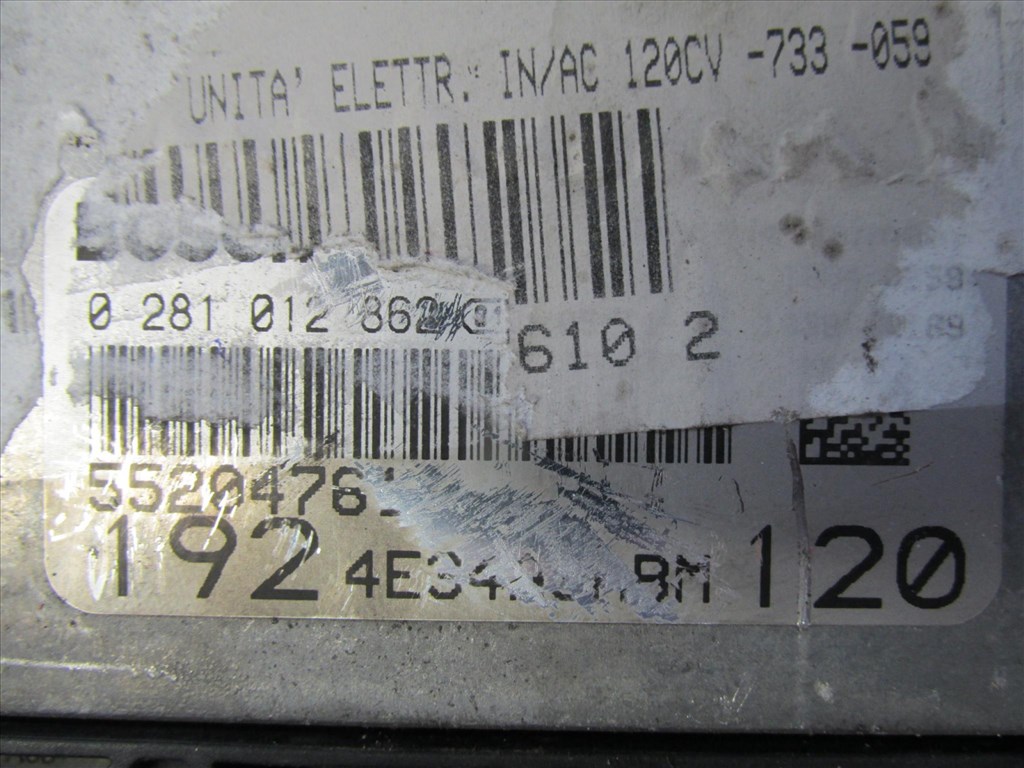 72468 Fiat Stilo 1,9 8v Diesel motorvezérlő szett 0281012862 3. kép