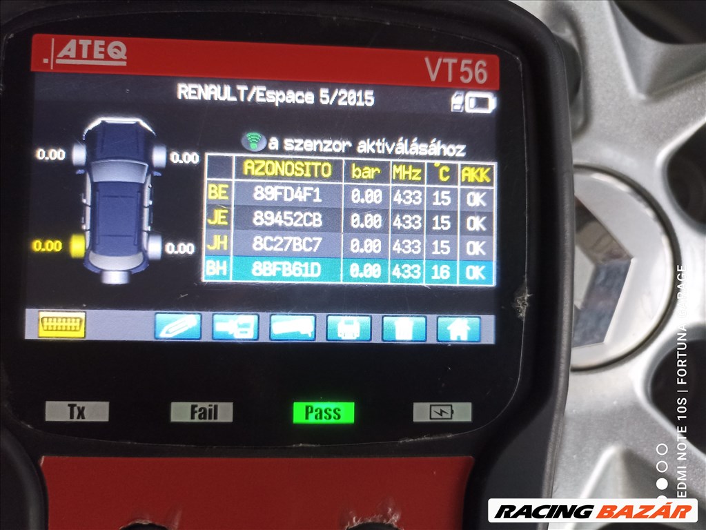 5x114,3 17" Renault újszerű alufelni garnitúra +TPMS (1,2) 9. kép