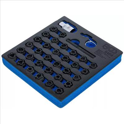 BGS Szerszámtálca 1/6: Mercedes-Benz kerékőr leszedő készlet, 35db - BGS-9469