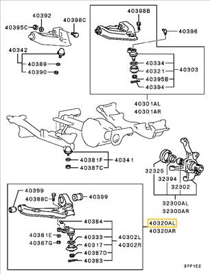 AKCIÓ! - Mitsubishi L300 Lengőkar Alsó Bal 1990-2008 mb698511