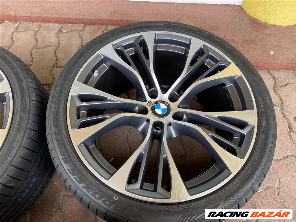 BMW 21 gyári alufelni felni, új nyári gumi, X5 X6, F15 F16, kétszéles 4. kép