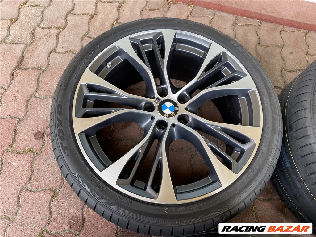 BMW 21 gyári alufelni felni, új nyári gumi, X5 X6, F15 F16, kétszéles 5. kép