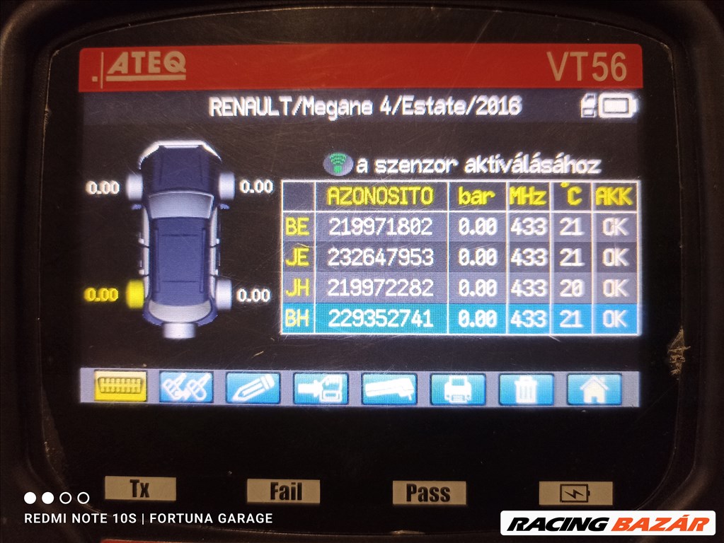 5x114,3 17" Renault használt alufelni garnitúra +TPMS (3) 9. kép