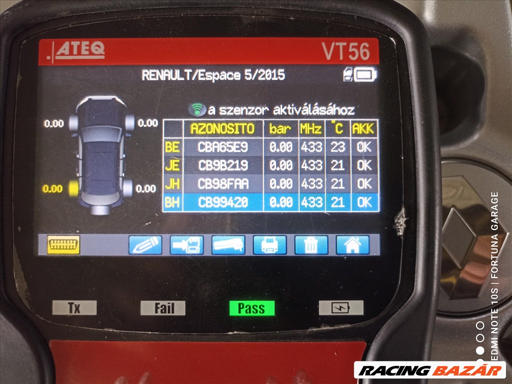 5x114,3 17" Renault újszerű alufelni garnitúra +TPMS (4) 9. kép