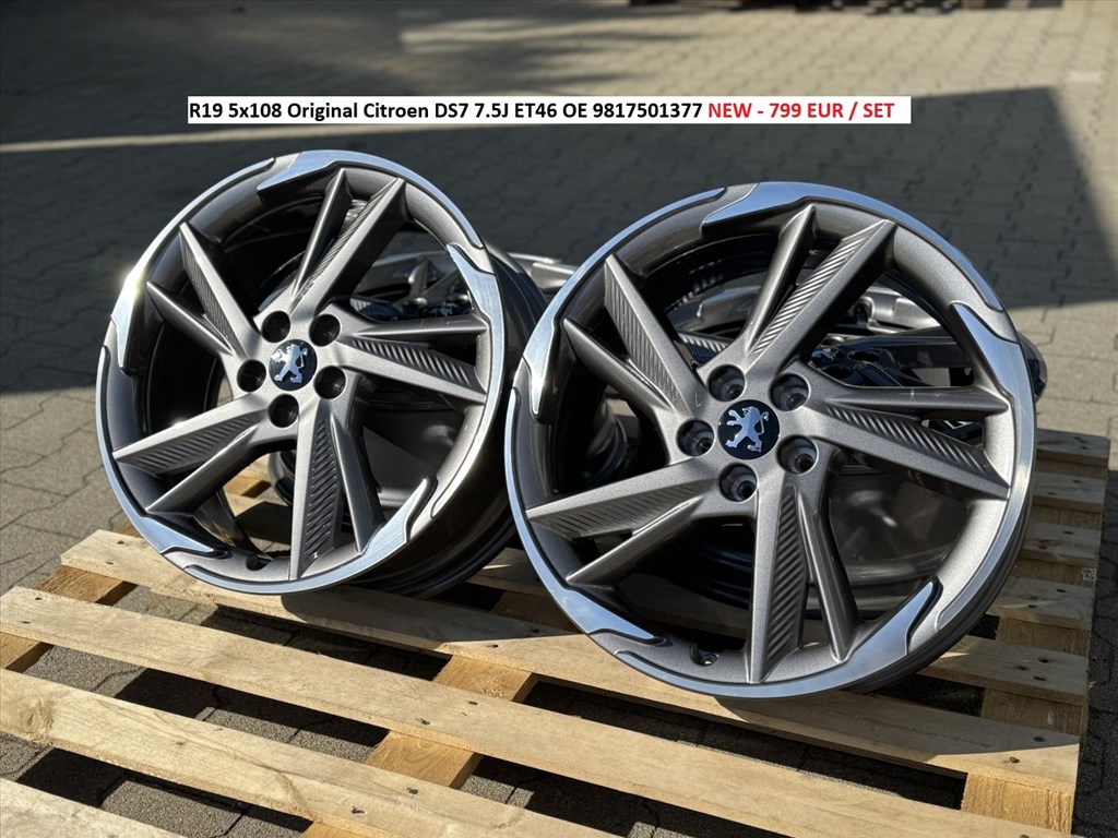 R19 5x108 Original Citroen DS7 7.5J ET46 OE 9817501377 új gyári alufelnik felnik 1. kép