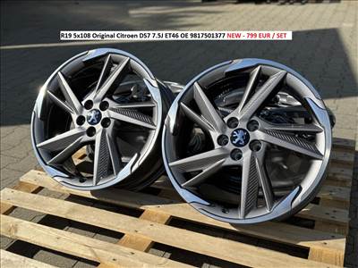R19 5x108 Original Citroen DS7 7.5J ET46 OE 9817501377 új gyári alufelnik felnik