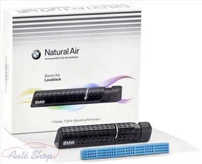 GYÁRI BMW LAVABLACK NATURAL Air Car illatosító tartó + 1 DB Starter Kit 