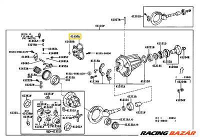AKCIÓ! - Toyota Land Cruiser Differenciálzár Kapcsoló Motor 1999-2008 4145060080