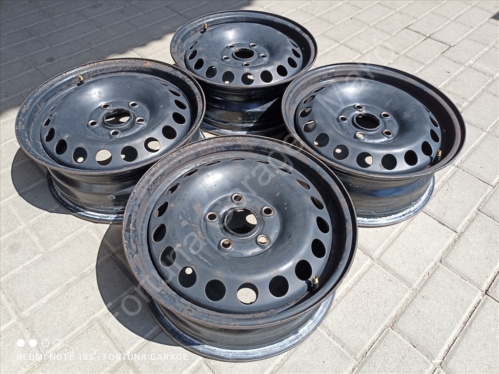 5x112 15" Volkswagen használt lemezfelni garnitúra (625) 2. kép