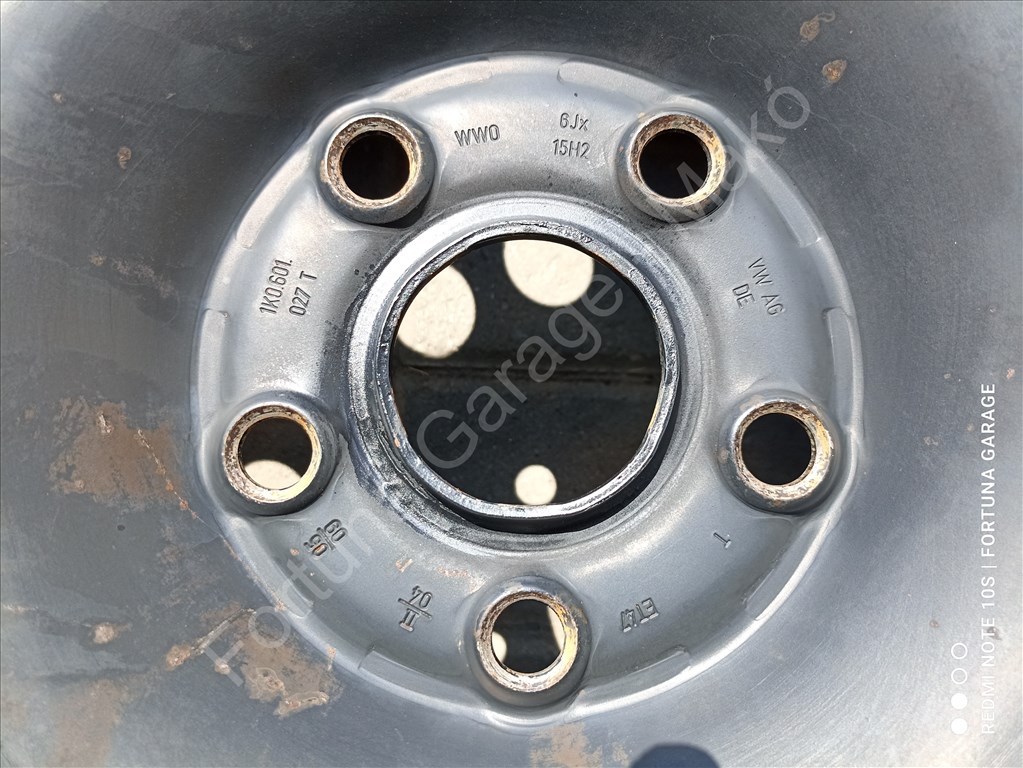 5x112 15" Volkswagen használt lemezfelni garnitúra (625) 7. kép