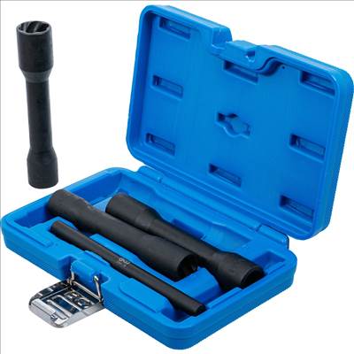 BGS Mély spirálprofilos csavarkiszedő dugókulcs készlet, 1/2", 17–21mm, 4db - BGS-5264