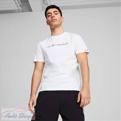 BMW Motorsport MMS MT7+ Fehér kerek nyakú pamutpóló 62746802